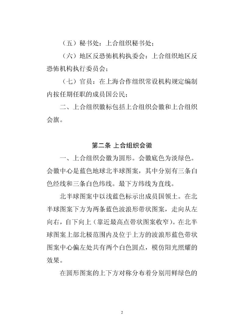 上海合作组织徽标条例