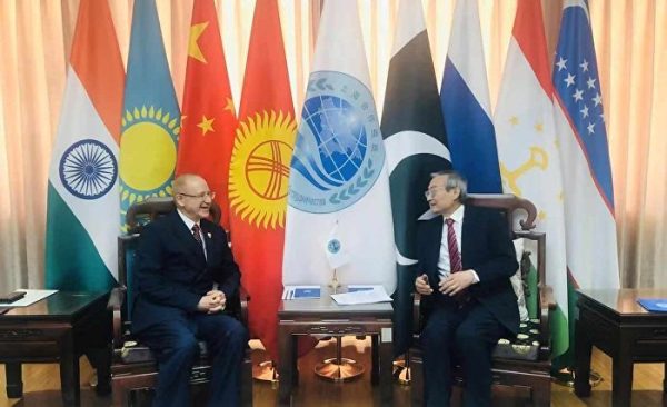 上海合作组织秘书长张明会见巴林王国驻华大使穆罕默德·加桑