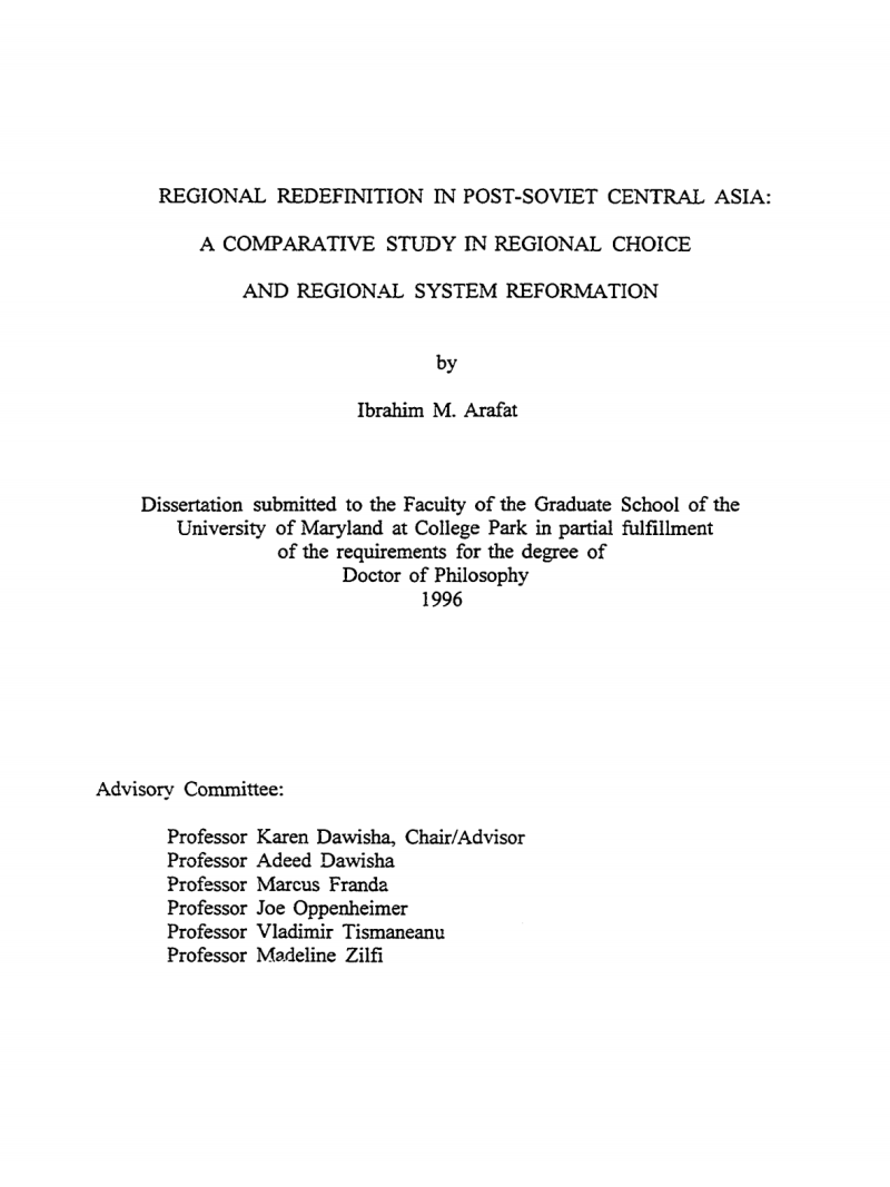 Regional redefinition in post-Soviet Central Asia: A comparative study in regional choice and regional system reformation|后苏联时期中亚区域的重新界定:关于区域选择和区域体系改革的比较研究